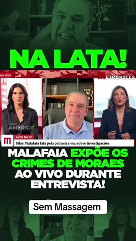A verdade sempre prevalece. Durante entrevista, o pastor Silas Malafaia falou pela primeira vez sobre as investigações e denunciou os abusos cometidos contra a nossa liberdade. Um repórter questionou se chamar Alexandre de Moraes de “criminoso” não seria imputar um crime. A resposta foi clara: não é opinião vazia, é fundamentação na própria Constituição que Moraes insiste em rasgar. 📌 Veja os artigos: 	•	Artigo 129 – O Ministério Público é o titular da ação penal. Não é função de ministro do STF investigar e acusar. 	•	Artigo 102 – Define a competência do Supremo Tribunal Federal. Não está escrito que pode instaurar inquérito de ofício contra cidadãos. 	•	Artigo 53 – Garante a imunidade parlamentar por opiniões, palavras e votos. Moraes atropela isso quando persegue deputados eleitos. 	•	Artigo 5º, inciso IV – A liberdade de manifestação do pensamento é direito fundamental. Ninguém pode ser censurado por se expressar. 	•	Artigo 220, §2º – A manifestação do pensamento, a criação e a informação não podem sofrer restrições, vedada qualquer censura de natureza política ou ideológica. 👉 Quando Malafaia chama Moraes de “criminoso”, não é insulto. É constatação de que os atos dele violam a Constituição em vários pontos. ⚖️ Nenhum ministro está acima da lei. Só com justiça, liberdade de expressão e respeito à Constituição construiremos um Brasil mais forte e verdadeiramente democrático.