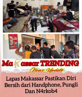 Lapas Makassar Gencar Sidak, Pastikan Bersih dari Halinar Makassar Lembaga Pemasyarakatan (Lapas) Kelas I Makassar terus menunjukkan komitmennya dalam mewujudkan lingkungan pemasyarakatan yang bersih dari handphone, pungutan liar, dan narkoba (Halinar), Jum’at (22/8). Kegiatan ini dipimpin langsung oleh Kepala Lapas Kelas I Makassar, Sutarno dan dihadiri Pejabat Struktural, Staf Lapas Makassar, serta Calon Pegawai Negeri Sipil (CPNS) Lapas Makassar. Kegiatan ini dilaksanakan sebelum pembukaan kunci kamar hunian WBP. Sidak dilakukan secara menyeluruh di blok hunian narkoba, mulai dari pemeriksaan kamar, hingga area lingkungan blok. Petugas memastikan tidak ada barang-barang terlarang yang masuk ataupun beredar di dalam lapas. “Kegiatan sidak pagi ini merupakan bagian dari rutinitas pengawasan sekaligus tindak lanjut dari komitmen kita memberantas halinar. Kami ingin memastikan keamanan dan ketertiban di dalam lapas tetap terjaga,” ujar Kalapas Makassar. Dalam sidak tersebut, tidak ditemukan barang berbahaya maupun indikasi aktivitas mencurigakan. Hal ini menunjukkan hasil dari pengawasan ketat dan konsistensi seluruh jajaran dalam menjaga integritas. Kalapas menegaskan, kegiatan sidak akan terus dilakukan secara berkala dan tanpa pemberitahuan sebelumnya. “Kami akan terus gencar melakukan pengawasan. Semua ini demi menciptakan lapas yang kondusif, aman, dan bebas dari halinar,” tambahnya. Langkah ini sekaligus menjadi wujud implementasi dalam mendukung program Akselerasi Menteri Imigrasi dan Pemasyarakatan, sekaligus menciptakan Lapas Makassar aman dan kondusif. Sumber : Garismerah  #fypviralシ #viraltiktok #Trending #Makassar 