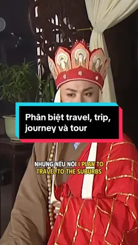 Phân biệt travel, trip, journey và tour trong tiếng Anh 😇 #thecoach #hoctienganh #learnenglish #vocabulary #tayduky 