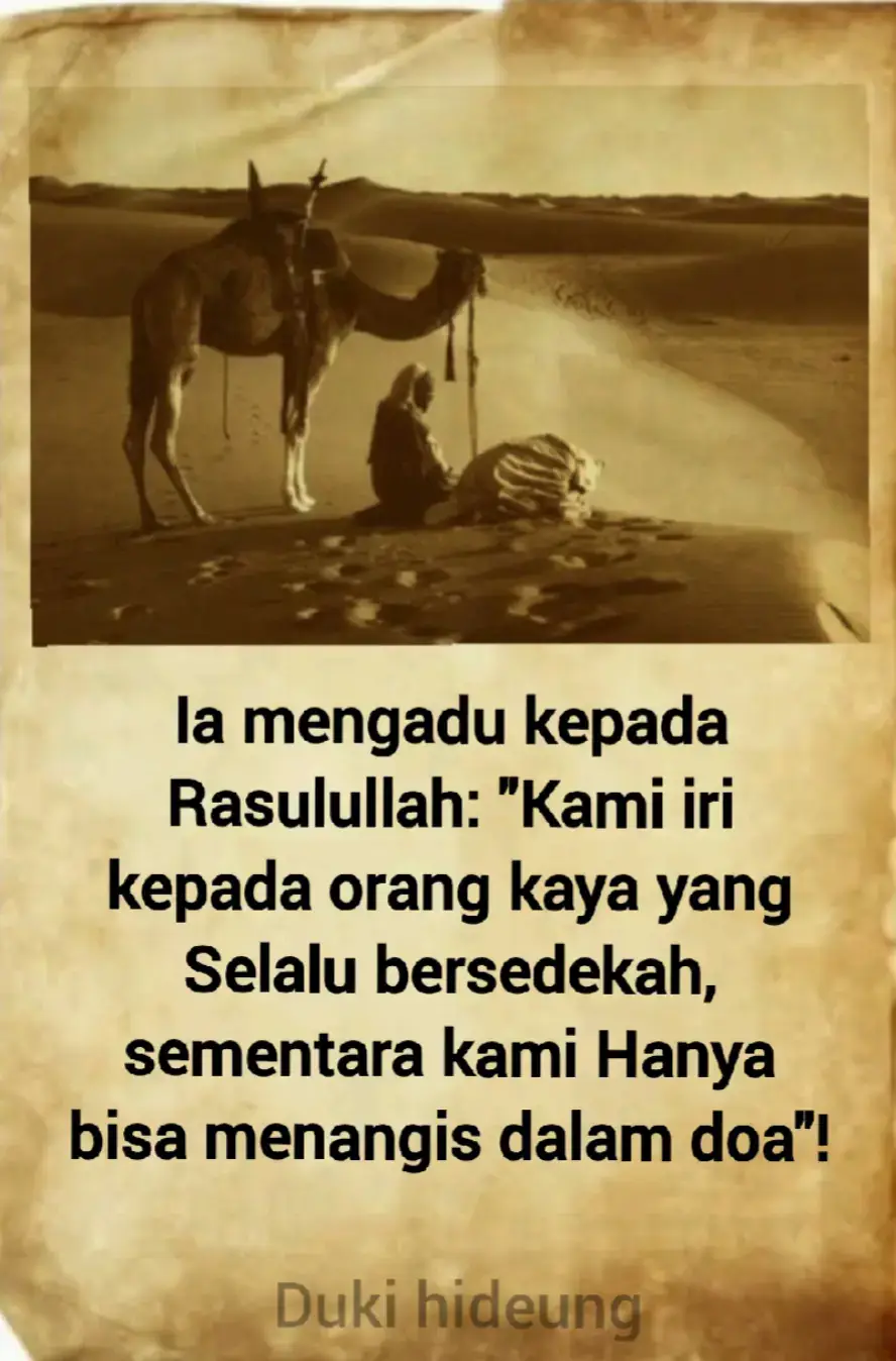 Namanya tidak dikenal. la bukan siapa-siapa. Tak punya harta. Tak punya nama. Tak punya kuasa. Yang ia punya hanya cinta. Tapi apakah itu cukup untuk dicintai Allah? Di hadapan Rasulullah, ia bersimpuh... Dan pecahlah jerit batinnya: 