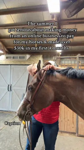 I desperately wanted to make money online and had tried all of the things.  -10k followers - views don’t pay but cents  -TT shop was so time consuming  -I had tried the courses & they taught me a lot but it wasn’t the offer I wanted to promote.  Then I heard about high ticket affiliate marketing. Where the commissions for each sale were $1k-$3k.  In the horse world those commissions are life changing.  So I took the chance. I started the business & the rest is history.  Now I’m showing others how they can do the same. I made $30k over the summer and were just getting started!  Comment READY & let’s chat!  #makemoneyonline #sidehustle #affiliatemarketing #horse #equestrian 