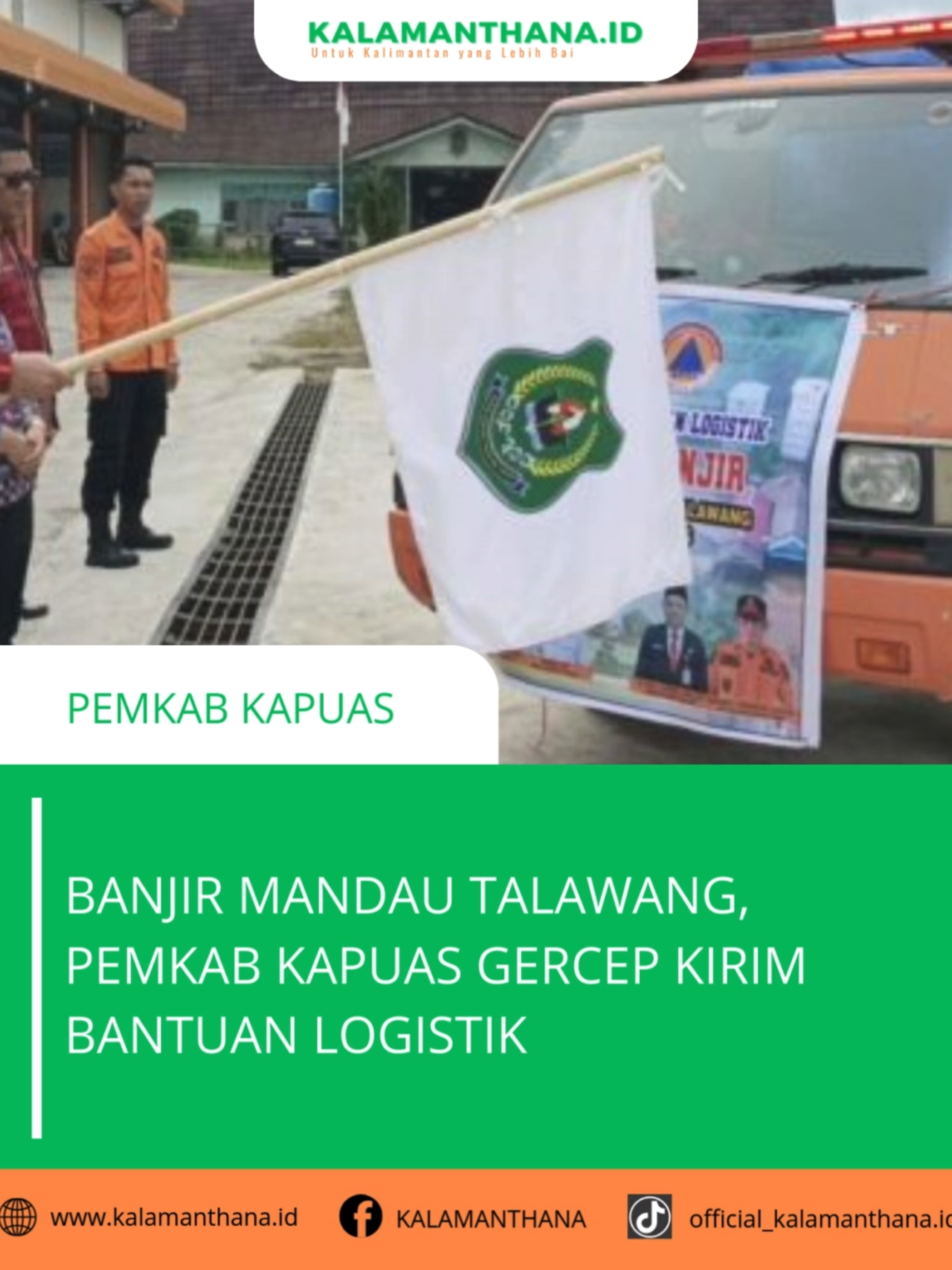 KALAMANTHANA, Kuala Kapuas - Pemerintah Kabupaten Kapuas, Kalimantan Tengah, bergerak cepat menangani bencana banjir yang melanda Kecamatan Mandau Talawang dengan menyalurkan bantuan logistik pada Kamis (21/8/2025). Keberangkatan armada pengangkut bantuan dilepas langsung oleh Kepala Pelaksana BPBD Kapuas, Pangeran S Pandiangan, didampingi Kepala Dinas Sosial Kapuas, Yanmarto, di halaman Kantor BPBD Jalan Kasturi, Kuala Kapuas. “Bantuan logistik yang kami kirimkan hari ini merupakan bantuan pendahuluan bagi warga terdampak banjir,” ujar Pangeran. Ia menjelaskan, bantuan yang disalurkan antara lain beras, minyak goreng, gula, sarden, makanan cepat saji, serta selimut. “Selain dari Pemerintah Kabupaten Kapuas, sebelumnya juga sudah ada bantuan yang masuk ke lokasi, baik dari anggota DPR RI, perusahaan swasta, Dinas Sosial Provinsi, maupun BPBD Provinsi,” tambahnya. Pangeran berharap bantuan ini dapat segera sampai ke masyarakat karena kebutuhan mendesak harus segera dipenuhi. Baca selengkapnya di www.kalamanthana.id #sorotan #jangkauanluas #fyp #kalamanthana #news #sorotan #pemkabkapuas #banjir #bantuan #logistik #bencanalam