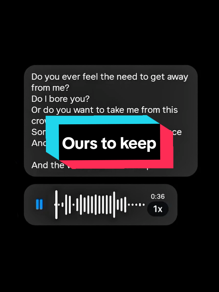 Do you ever feel the need to get away from me? #ourstokeep#kendis#adis#lyrics#coversong 