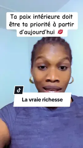 La vraie richesse c’est ta paix intérieure #pourtoii #vispourtoi #motivation #prioriser #developpementpersonnel 