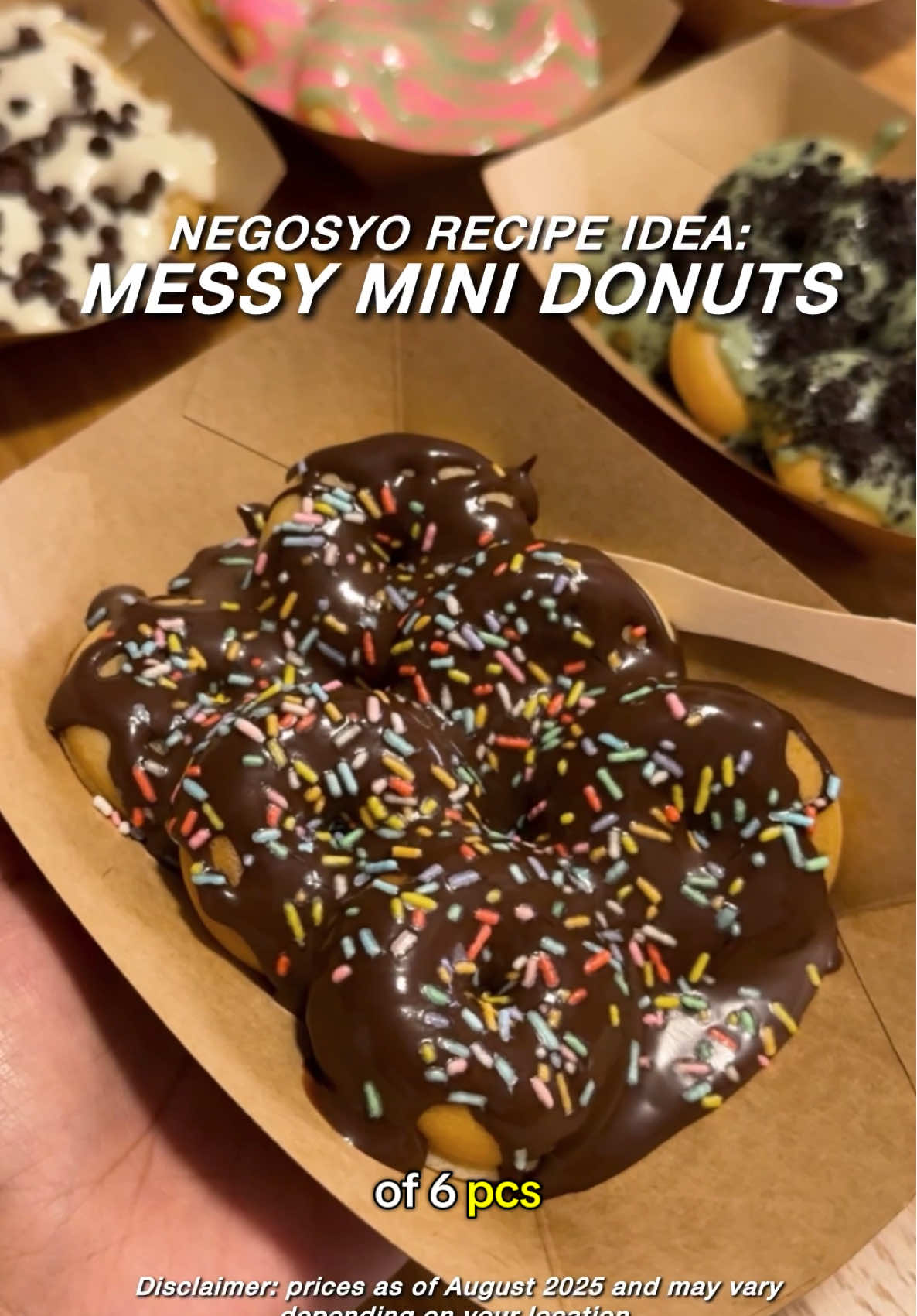 Negosyo Recipe Idea 💡 Messy Mini Donuts 🍩  ✔️ nauuso ✔️ madaling gawin ✔️ simple ingredients    Ingredients: 200g pancake mix 3/4 cup water 2 tbsp canola oil 1 large egg   1 cup evaporated milk 1 tbsp cornstarch  100g chocolate, chopped   #HungryMommy #HungryMommyEasyNegosyoRecipes #foodieph #viralfoodtrend #easybaking 