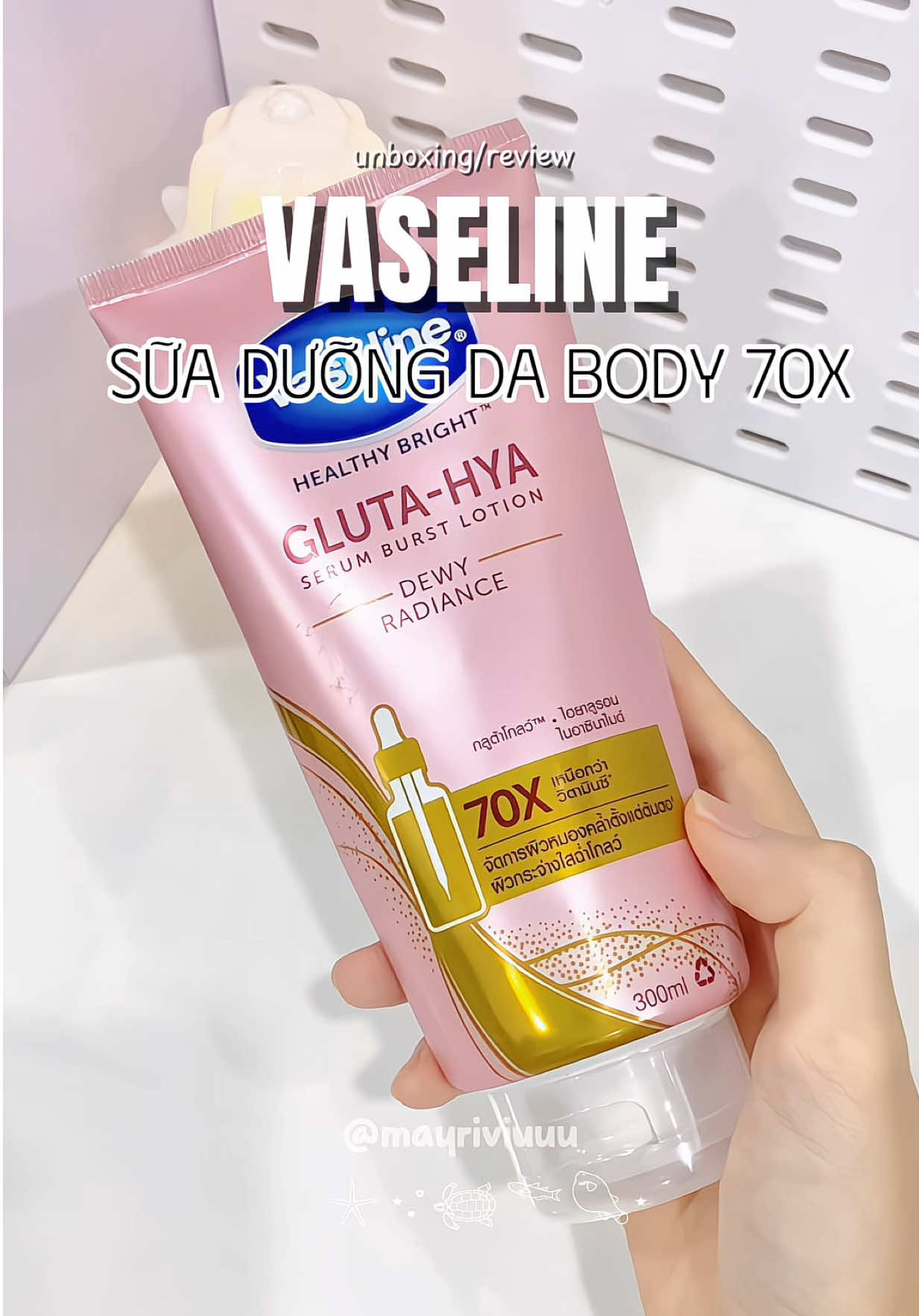 Sữa dưỡng da body ban đêm Vaseline 70X #mayriviuu #review #duongthebody #hoptaccungUnilever #chamsocda 