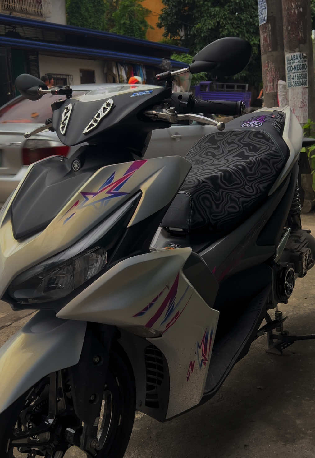 Seat cover indo concept #seatcover #indoconcept🇮🇩 #aerox #aerox155 #motorcycle 