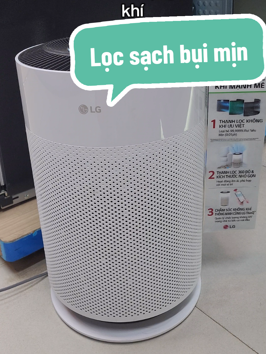 Trả lời @nx24.16   Máy lọc không khí LG Puricare 360 Hit AS60GHWGO lọc bụi mịn, khử mùi hiệu quả, cảm biến thông minh #maylockhongkhi #maylockhongkhilg #as60ghwg0 #puricare #xuhuong 
