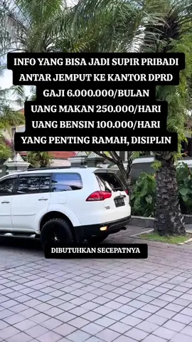 Dibutuhkan supir pribadi  Pendaftaran cek bio. #lokerterbaru #lowongankerja #infoloker #supirpribadi #masukberanda 