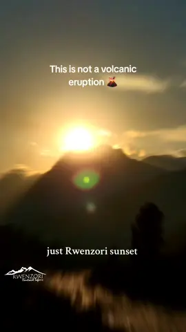 Mt. Rwenzori at sunset. Not a volcanic erruption. #rwenzori #kasese #visikasese #sunset  #fypage 