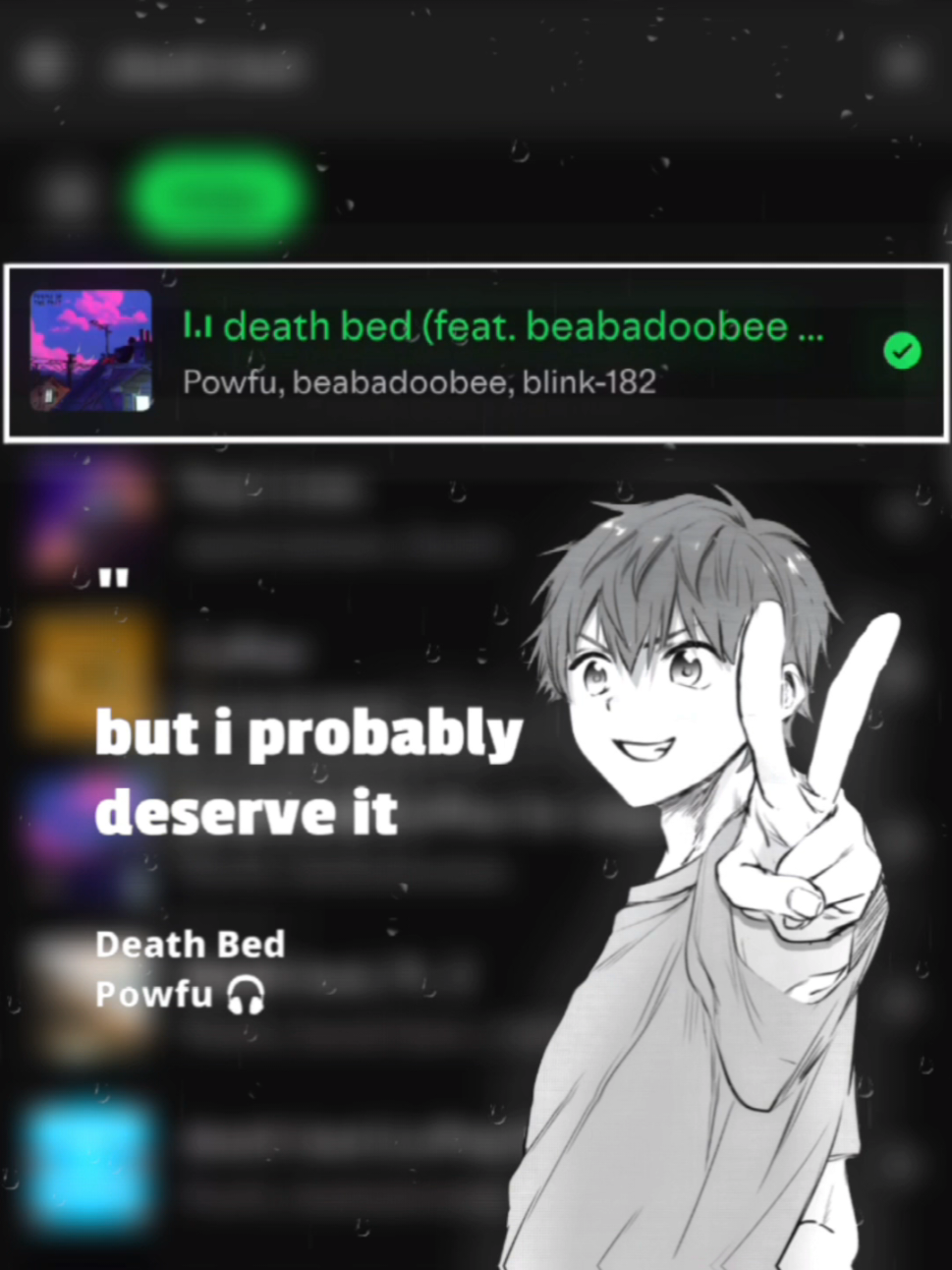 Powfu - death bed ✨️ | #lyricsedit #spotifyedit #animeedits #lyrics #vixmusic 