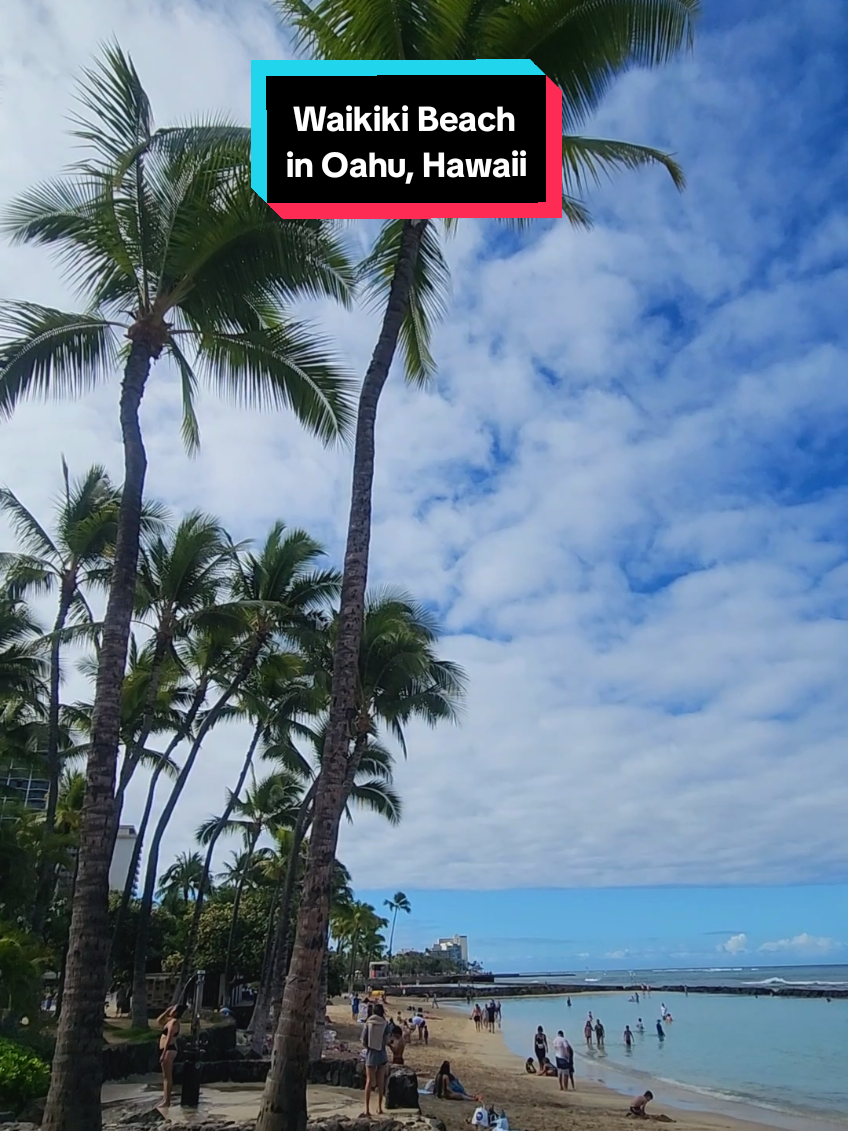📍Waikiki Beach in Oahu, Hawaii  #waikikibeach #waikiki #beach #honolulu #oahu #island #hawaii #paradise #explore #travel #Summer #vacations #memories #foryoupage 