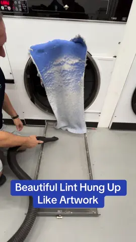 Love the blue lint. #linttok #SatisfyingCleanup #LaundryLife #OddlySatisfying #lintart 