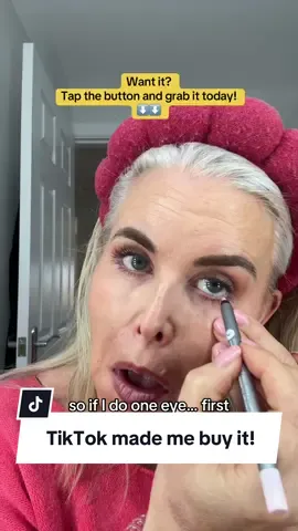 If you’ve got small eyes or hooded eyes… this make up top tip hack will make your eyes pop! It’s waterproof and smudgeproof and can be used as an pencil or brow pencil. Watch tht video and make up your own mind if you see a difference. Any questions, happy to answer. @Wonderskin 💋 #Eyeliner #holidaymakeup #womenover40 #eyemakeuptutorial #tiktokmademebuyit 