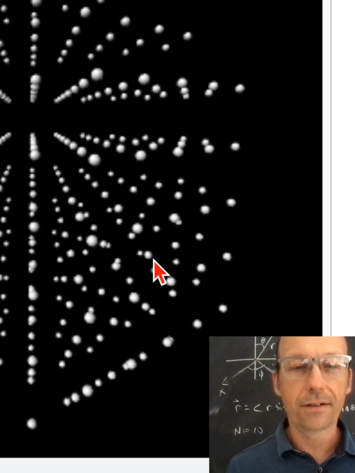 Using #VPython, here are three ways to make a spherical distribution of points.  One of these methods doesn't work.  #physics #physicsteacher #python #randomnumbers