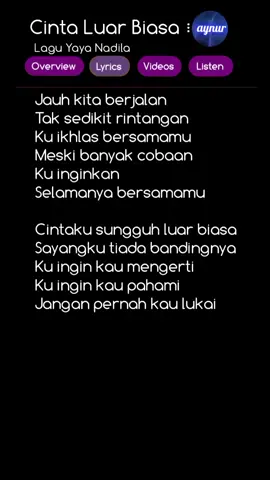 #cintaluarbiasa #yayanadila #cover #lyrics 