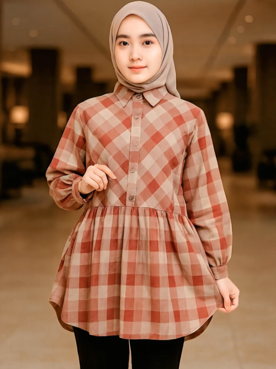 Rafella Tunik Motif Katun Haru #fyp #viral #tunik #kemjawanita 