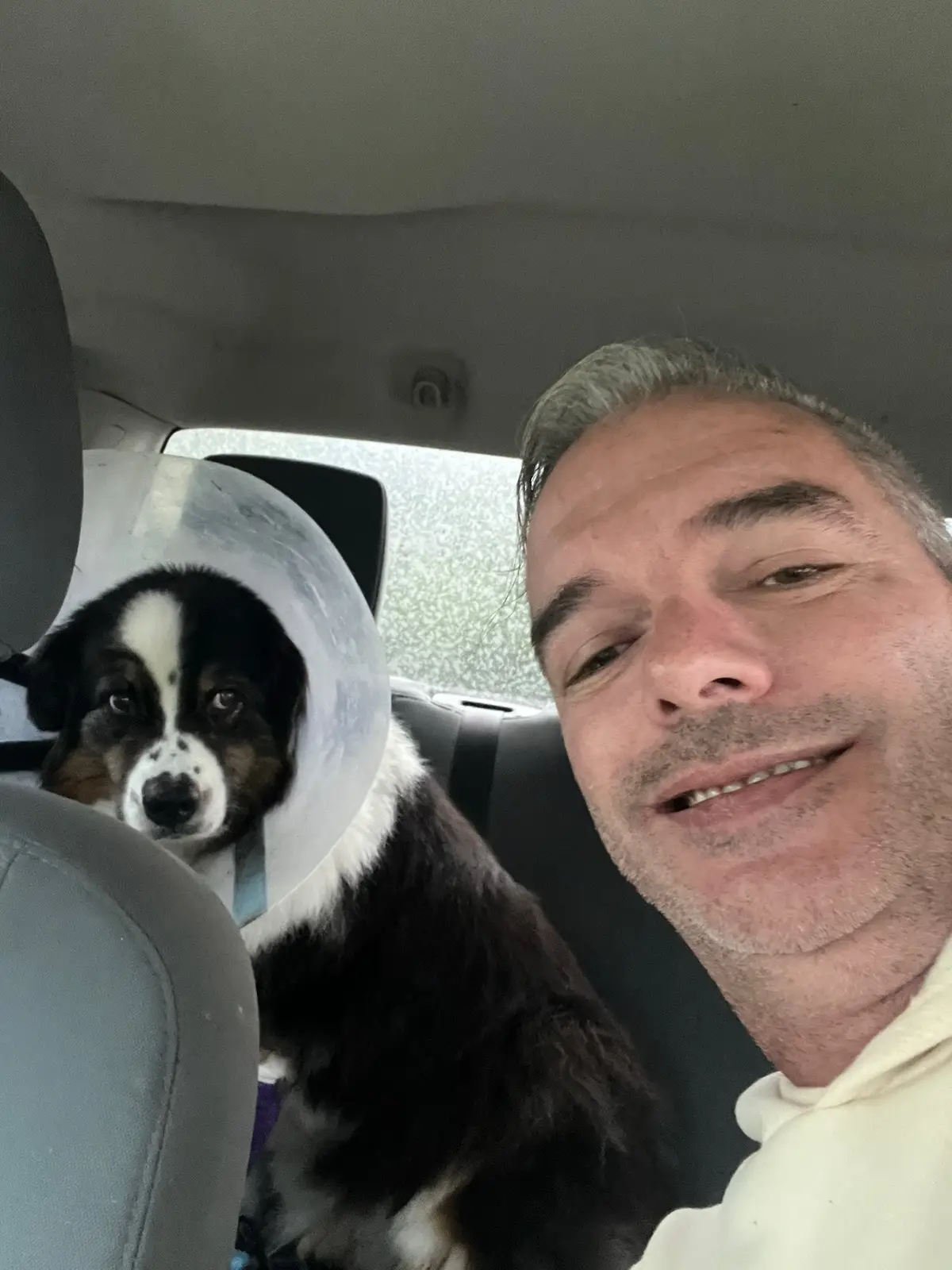 I really dislike those cones, but she broke her ankle three weeks ago. We still haven’t figured out how but she did so we had a vet appointment this morning and she is doing better.