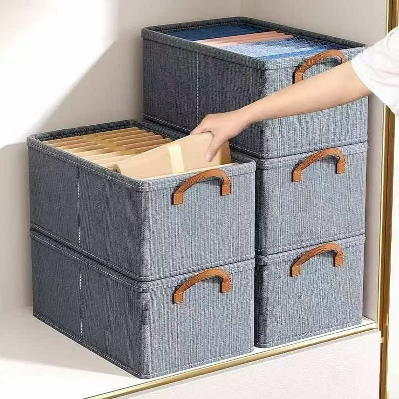 Cesto Organizador de Guarda Roupas Reforçado Caixa para Armazenar Multiuso Rígido. #tiktokshop #organizador 