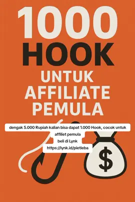 dengak 5.000 Rupiah kalian bisa dapat 1.000 Hook, cocok untuk affiliet pemula beli di Lynk https://lynk.id/pietleba
