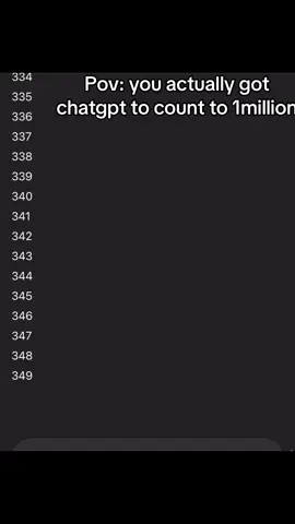 I actually got chatgpt to count to 1million!!!😱#chatgpt#count#openai#pov#fyp 