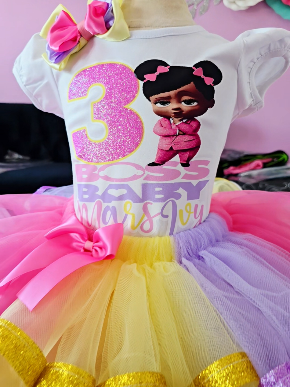 Boss Baby but make it pastel 💼✨  This color combo is one of my favs!😍💕  #BossBaby #kidspartyideas #CustomKidsClothes #1stbirthday #handMadeWithLove