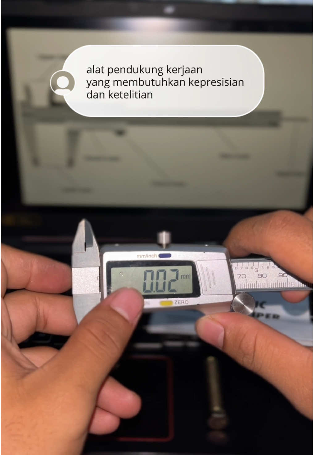 Penggaris memang bisa mengukur, soal kepresisian dan ketelitian harus pake jangka sorong👉🏻📏 cek keranjang kuning gais🫡✨ #jangkasorong #jangkasorongdigital #jangkasorongmanual 