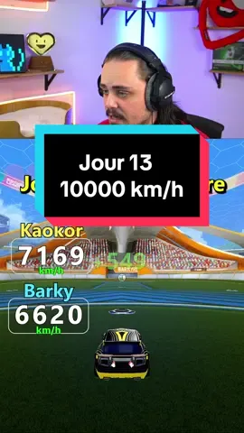Jour 13 pour mettre 10000 km/h avant @BarkyOfficiel #rocketleague #gaming