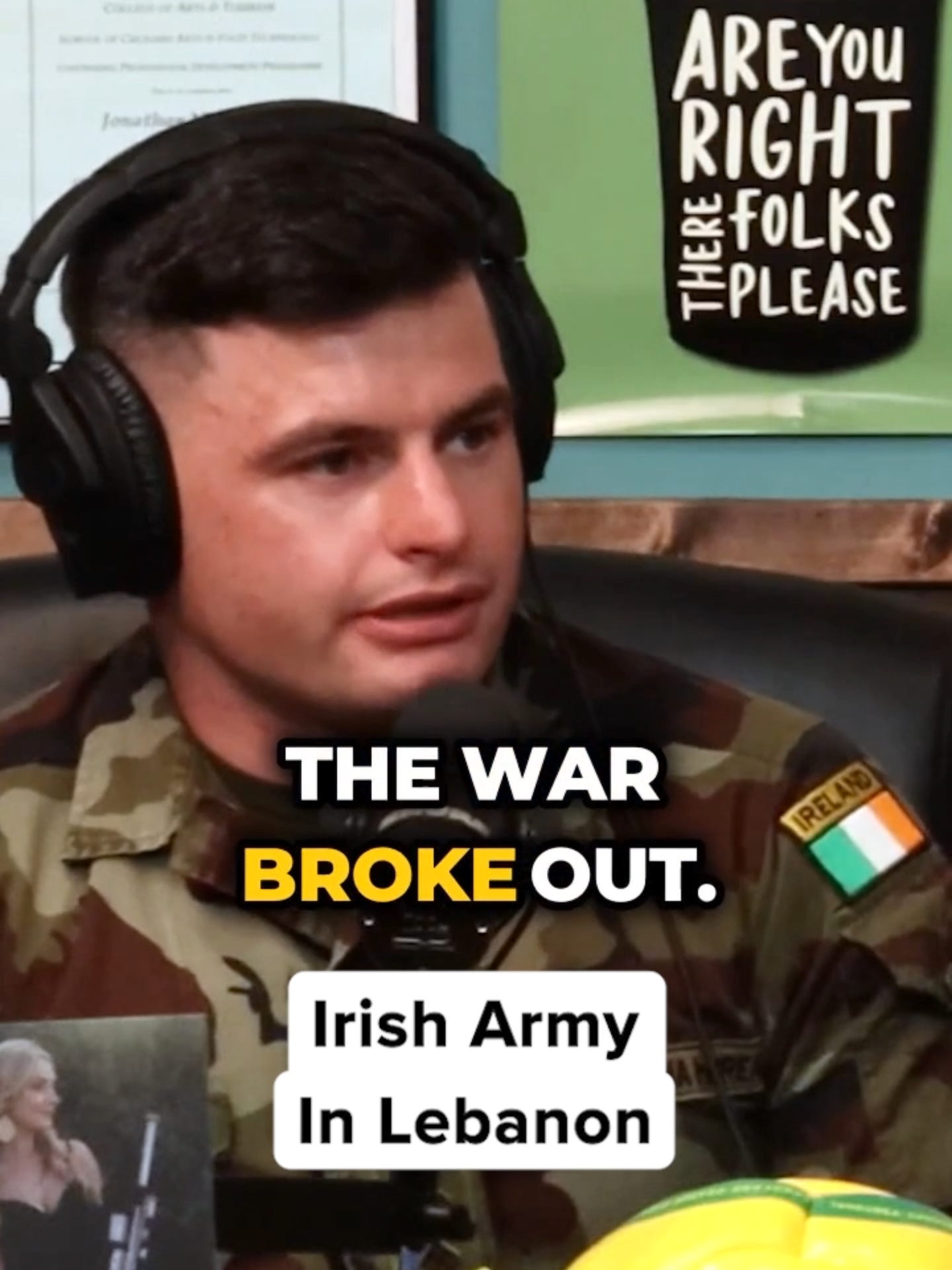 We were joined a member of The Irish Army, who told us about serving in Lebanon when the most recent conflict in the Middle East broke out.  #irishdefenceforces #irisharmy #soldier #defenceforces #military #lebanon #gaza