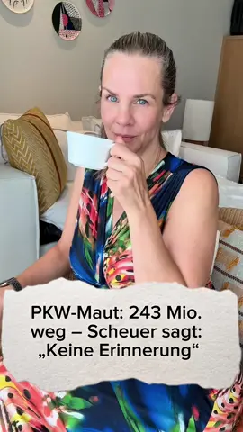 PKW-Maut – 243 Mio. € futsch. Scheuer sagt: „Keine Erinnerung.“ Haften? Muss er nicht. Zahlen tun wir. Vor Gericht steht er trotzdem. 👉 Sollten Minister endlich persönlich Verantwortung übernehmen? #scheuer #politik #klartextmitlilly #pkwmaut #csu  