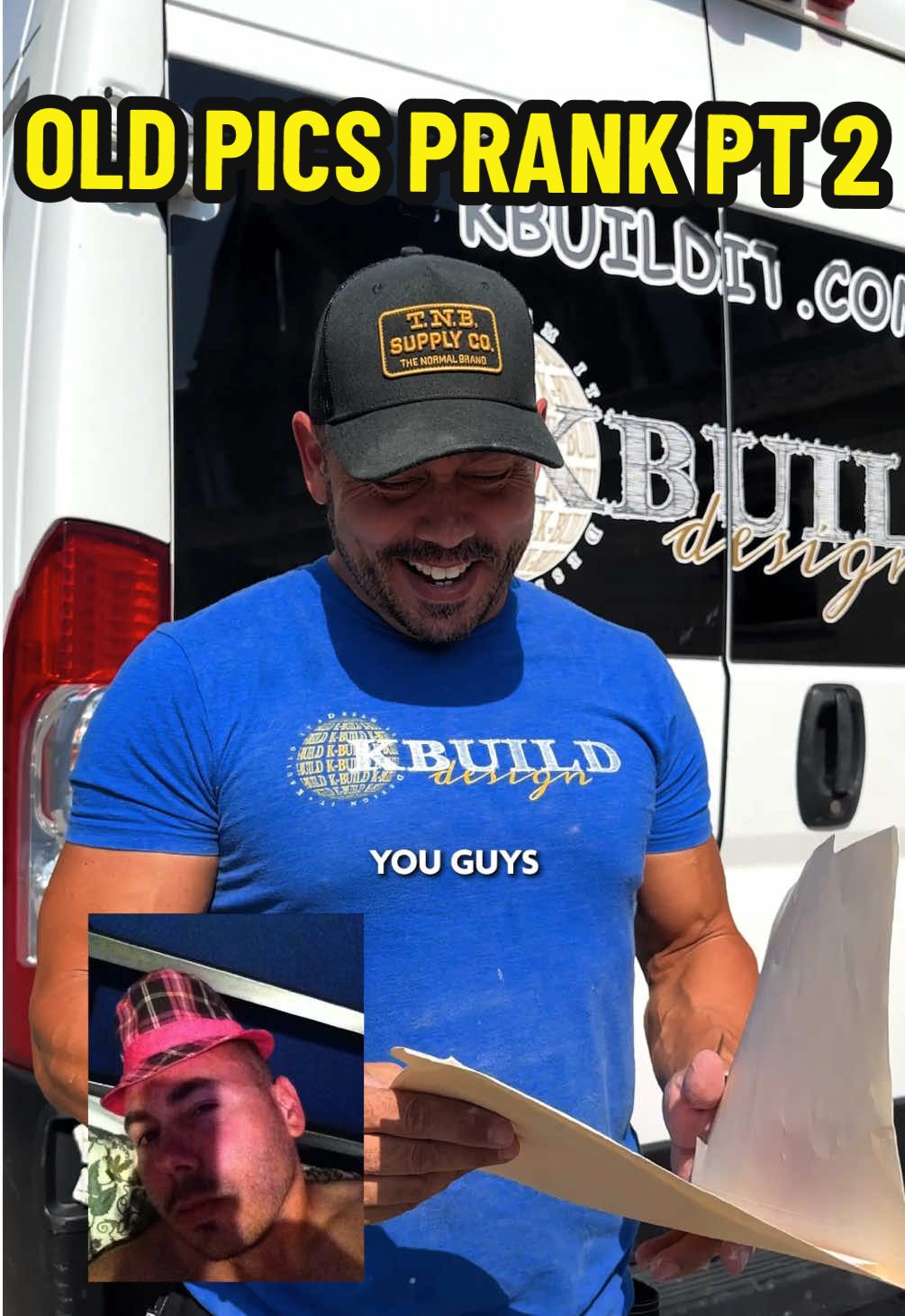 Part 2 🫣 Surprising our coworkers with old photos of themselves 😭 DREAM IT || DESIGN IT || KBUILD IT . . #fyp #foryoupage #kbuild #customhomes #constructionlife 
