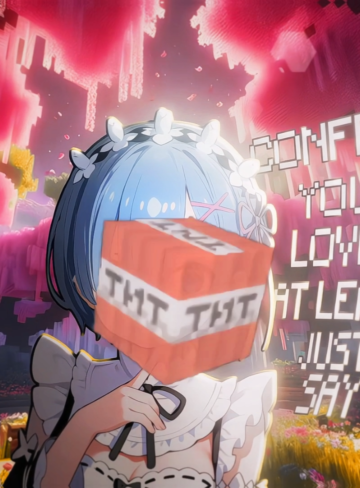 CONFESS YOUR LOVER 🌹 - Rem Version  Sorry the animation is kinda sucks I didn't find the gfx animation 🙏  #rem #rezero #confessyourlove #hanasq #アニメ 