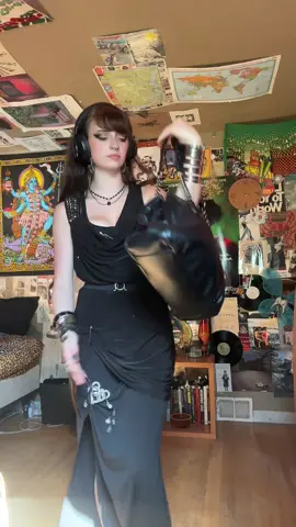 Outfit 4 Toronto The Dust Flying Off My Bag Looks Like Glitter so Outfit. Studded shoulder slouch cowl dress + beaded tank top + maxi skirt pinned with broken jewelry + feather earrings + stacked bangles . Um & Um Um Um