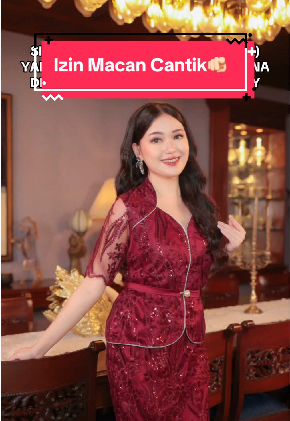 Izin macan cantik yang cetar merona pakai dress brokat siap memanaskan hidupmu #dressbrokat #dressnatal #dresspesta #burgundy #dresskondangan #christmas #dressgereja #dresselegant 