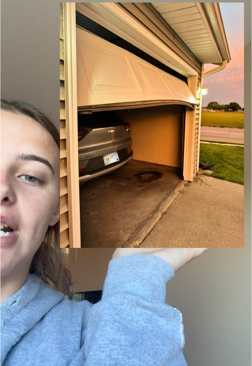 Its 9am and im already done with today.  #crashout #garagedoor #fyp #panic 