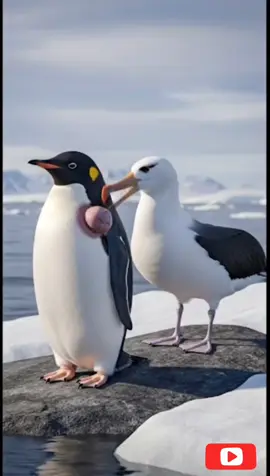 Miracle or myth? Albatross heal the penguins tumor #rescueanimals #Wildlife #fyp ##penguin#usa nature lover@tiktok creators 