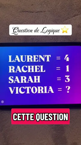 Question de logique à 5% de bonnes réponses ⏳ #100logique #quizdemaths #maths #tiktokfrance🇨🇵 #logique 