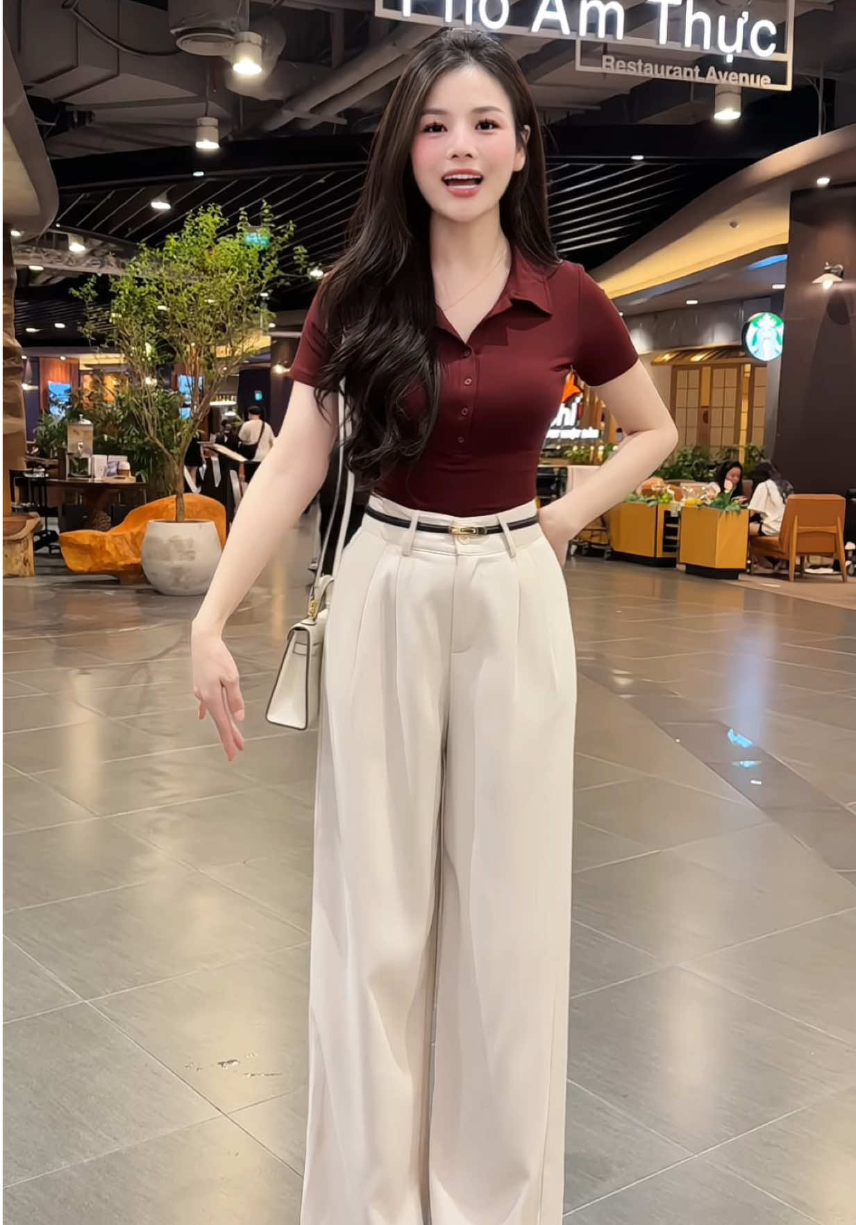 Quần suông ống rộng, quần suông cạp cao, quần âu nữ, quần công sở #quansuong #quanongrong #quancongso #quansuongongrong #quancapcao 