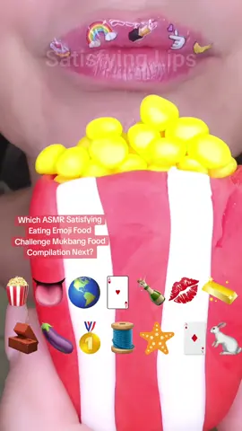 ASMR Satisfying Eating Emoji Food Challenge Mukbang Food Compilation ##satisfyinglips fondant #asmr 