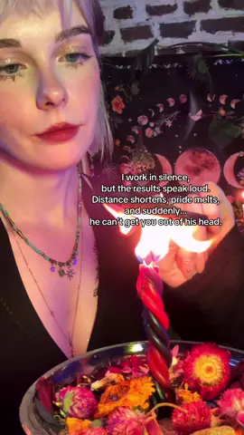 Silent work. Loud results. He won’t stop thinking of you. ✨ #witchcraft #witch #affirmations #spirituality #witchtok 