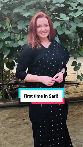 First time wearing a Sari #sari #tangail #bangladesh🇧🇩 