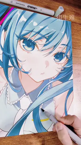 #Hatsune #miku #hatsunemiku #painting #handdrawn 