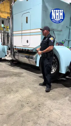 Brake Safety Week is next week and Indiana State Police was kind enough to come out and talk to our Owner Ops at orientation for what he looks for when doing an inspection #DrivewithNHH #brakesafetyweek #safety #kenworth #peterbilt 