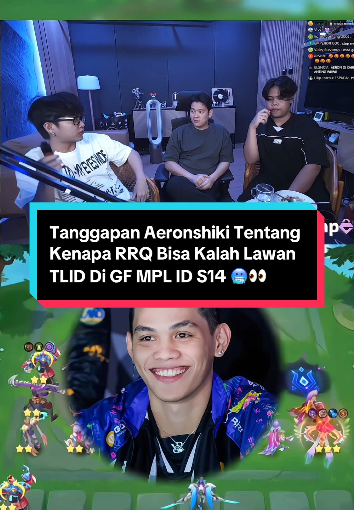 Tanggapan Aeronshiki Tentang Kenapa RRQ Bisa Kalah Lawan TLID Game-7 GF MPL ID S14 🥶👀 #aeronshikii #rrqhoshi #MCGGCosmicTraders #MagicChessGoGo #MCGG  