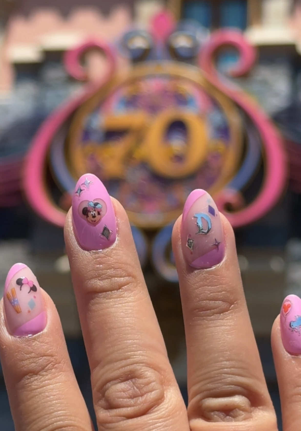 Celebrate Happy in Style !💅 Nail Stickers are from @HELLOO SAMSAM DESIGNS you can use could JJolene to save on your set ✨ These cutie nail stickers are the perfect touch you need! Happy 70th anniversary Disney 🎉🥳🎊  #disney#disneycontentcreator#disneycreators#celebratehappy#disneyland 
