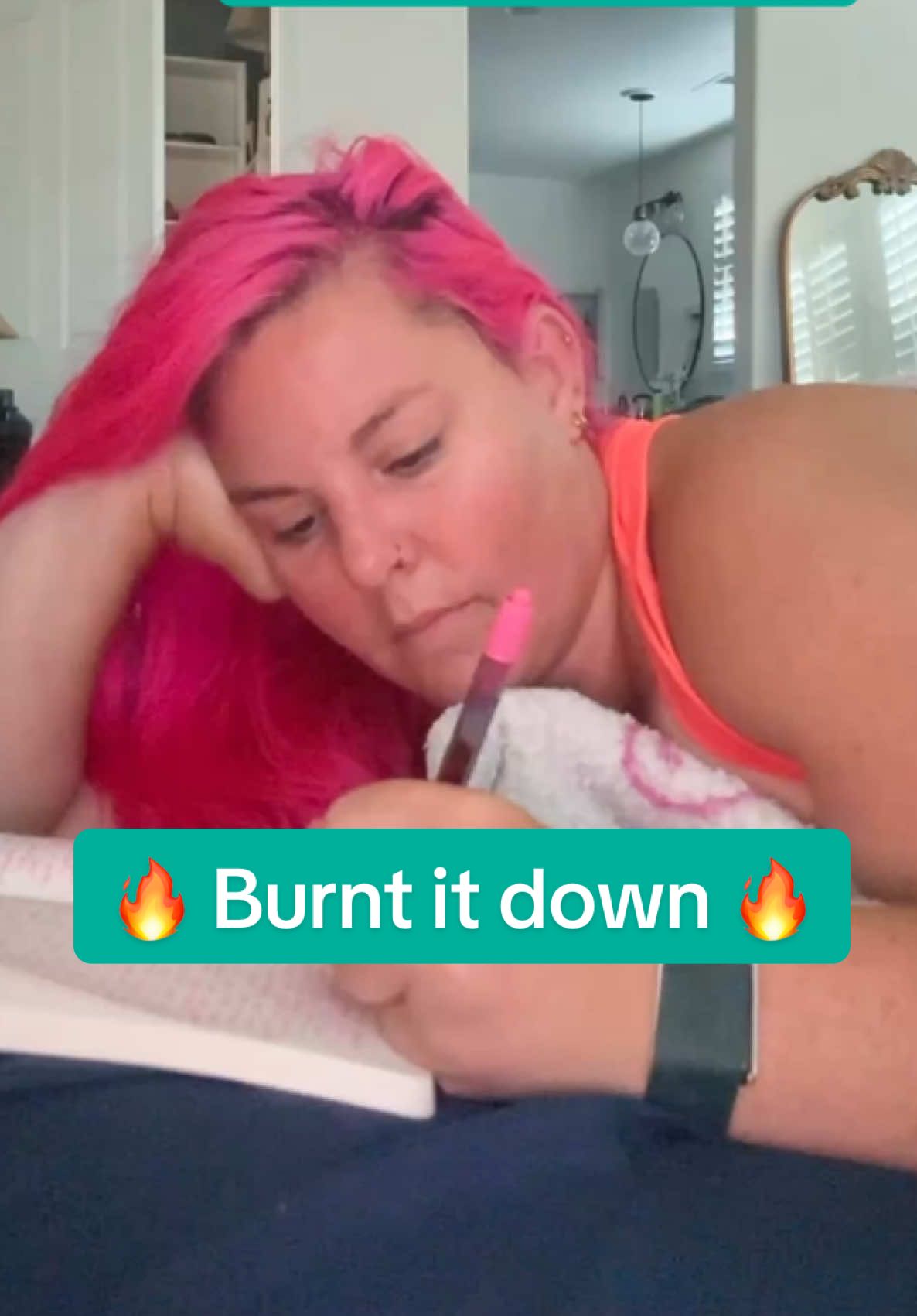 Every morning, before the world gets loud, I sit down and do my Reality Rewrite™. I dump out the noise, regulate my nervous system, and then script the version of me I decide to be. You don’t wait for your life to change….  you author it.  what’s the story you’re ready to burn & rewrite today? #nervoussystem #journaling #manifestation #manifesting #femaleentrepreneur 
