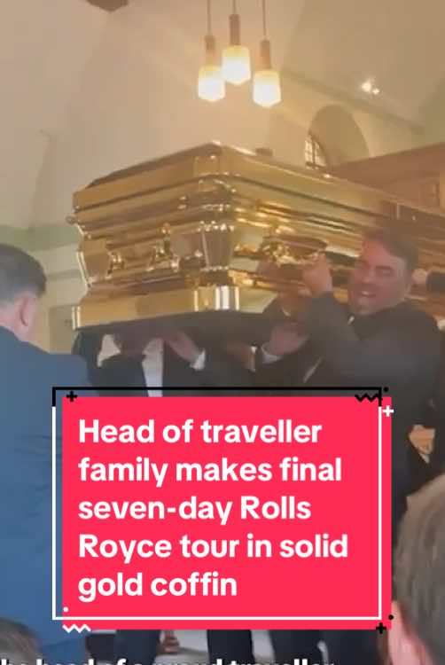 ⬆️FULL STORY | Head of traveller family makes final seven-day Rolls Royce tour in solid gold coffin | #uknews #walesonline 