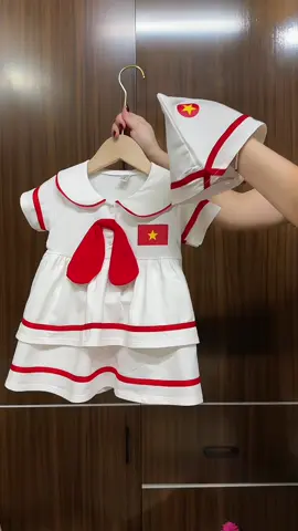 Váy cờ đỏ sao vàng 7-30kg Kèm Mũ CANO #vaybegai #vaycodosaovang #viralvideo #xuhuongtiktok #thoitrangtreem 