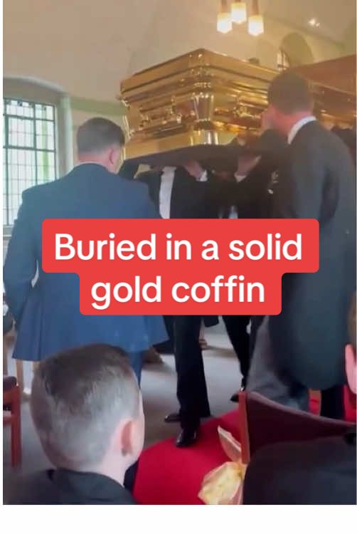 A traveller family gave their leader a lavish send-off with a six-figure gold casket and a year-long marble tomb. #Dailymirror #news 