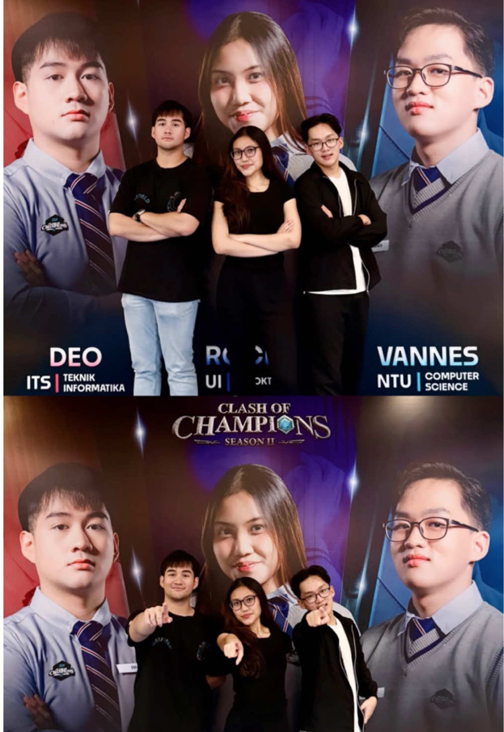 pick your fav guys!🤩🙌🏻 @Deo @Roche 🐈 @vanneswij #deococ #deo #amadeoyesa #rochecoc #roche #keisharochelline #vannescoc #vanneswijaya #coc #cocs2 #clashofchampions #final #finalchapter #finalchaptercoc 